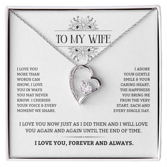 To My Wife | Forever and Always With You | Forever Love Necklace