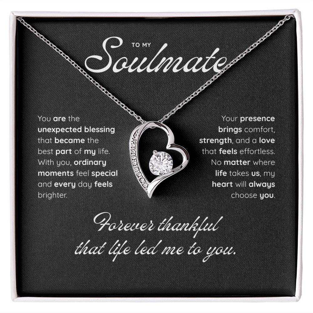 To My Soulmate | My Heart Found Its Match | Forever Love Necklace
