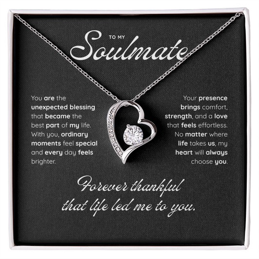 To My Soulmate | My Heart Found Its Match | Forever Love Necklace