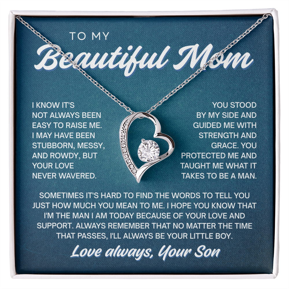 To My Beautiful Mom | Never Wavered Love | Forever Love Necklace