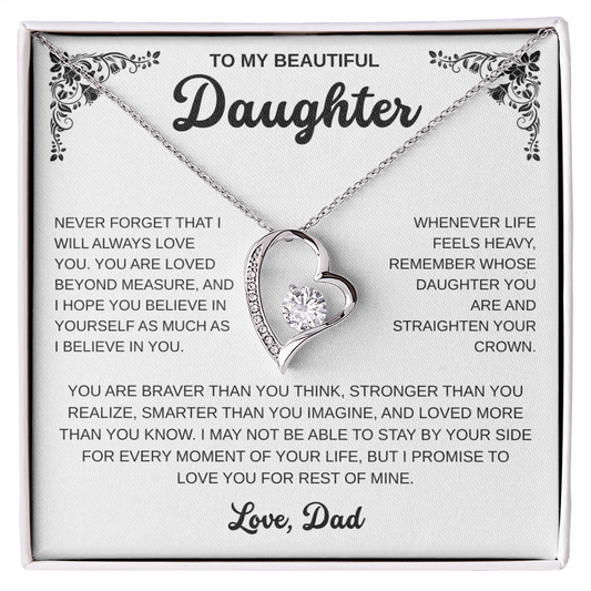 To My Daughter | A Father's Endless Love | Forever Love Necklace