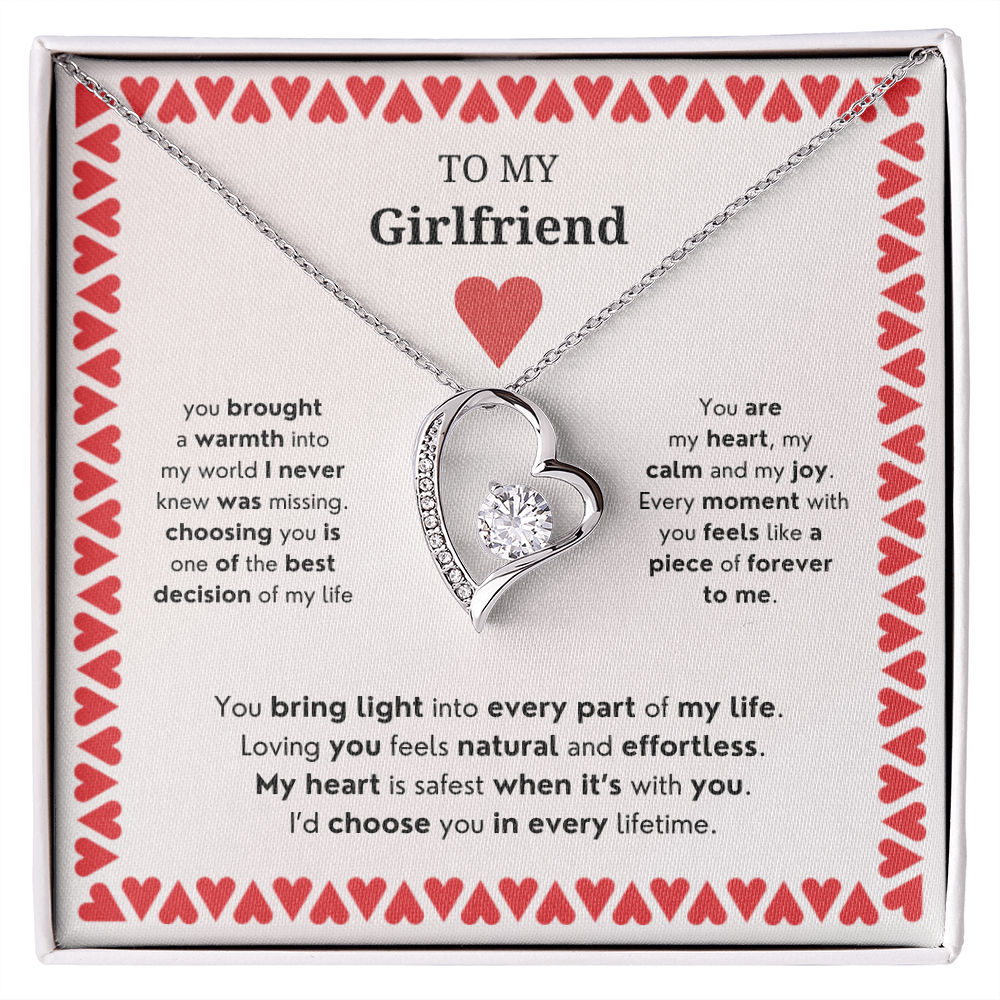 To My Girlfriend | Your Presence Brings Me Joy | Forever Love Necklace