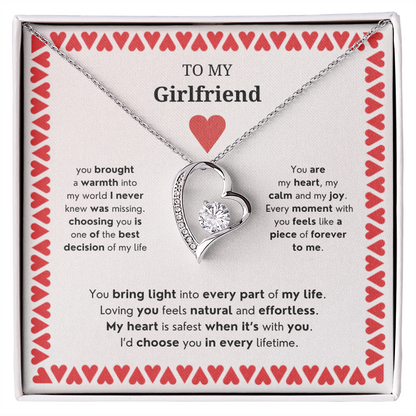 To My Girlfriend | Your Presence Brings Me Joy | Forever Love Necklace