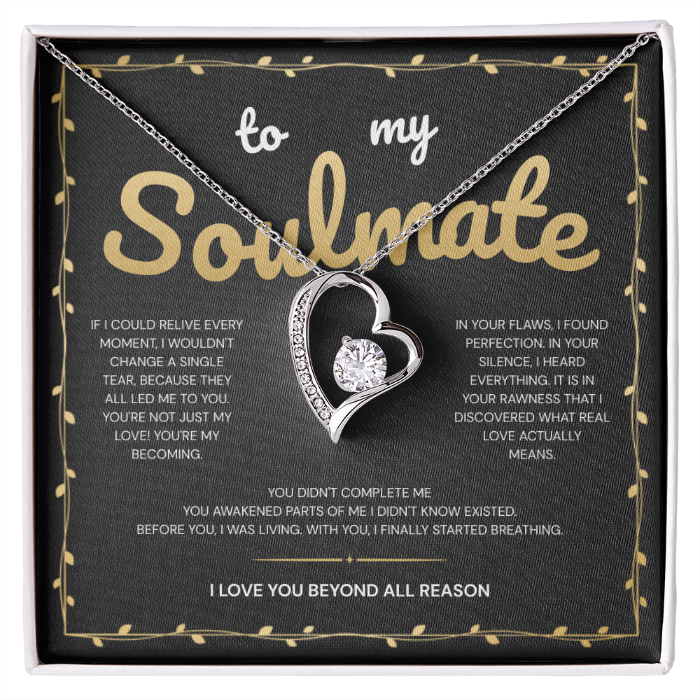 To My Soulmate | My Heart Found Its Forever With You | Forever Love Necklace