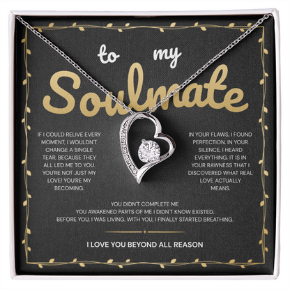 To My Soulmate | My Heart Found Its Forever With You | Forever Love Necklace