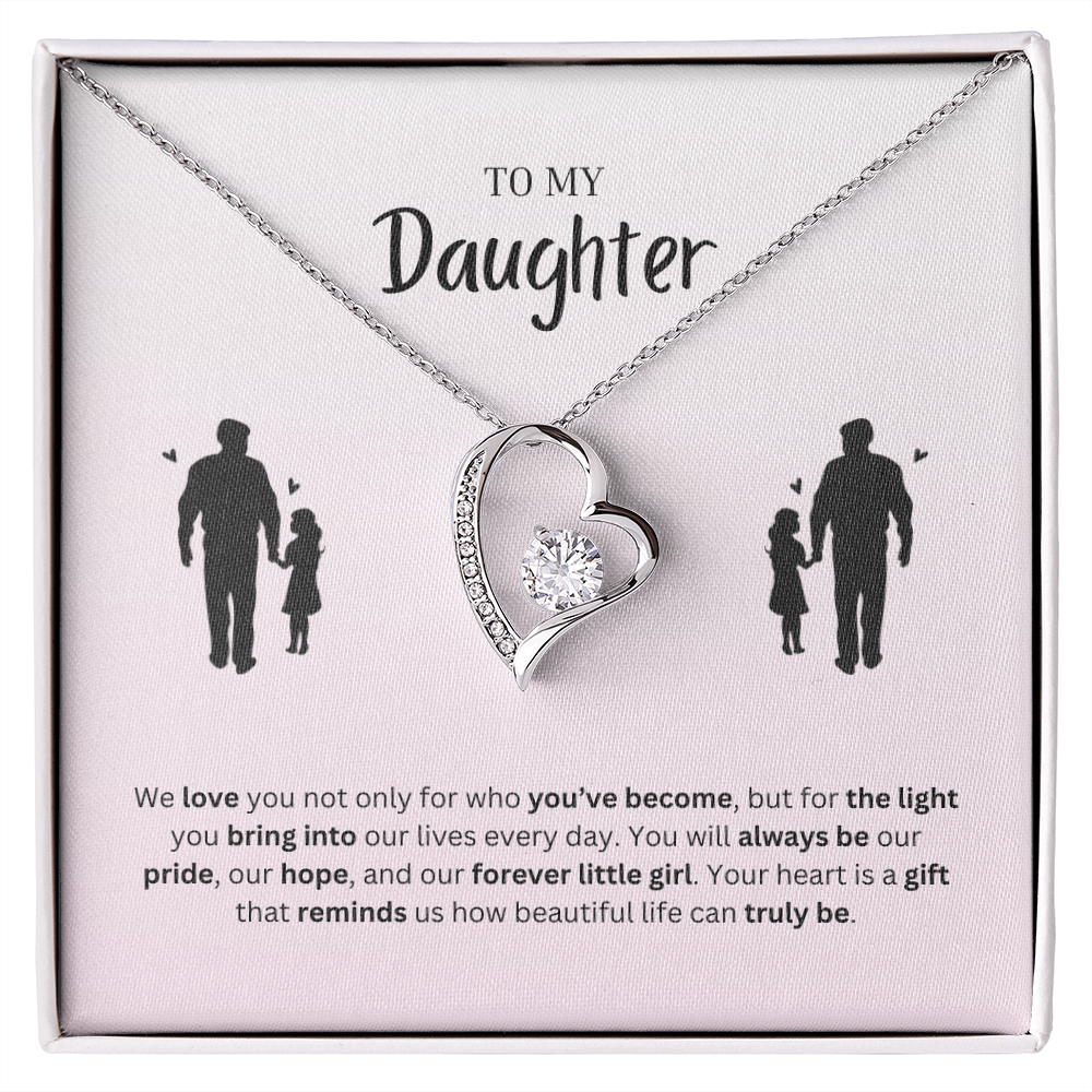 To My Daughter | You Make Life More Beautiful | Forever Love Necklace