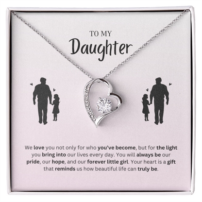 To My Daughter | You Make Life More Beautiful | Forever Love Necklace