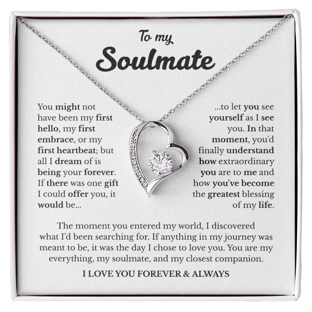 To My Soulmate | A Love Meant to Be | Forever Love Necklace