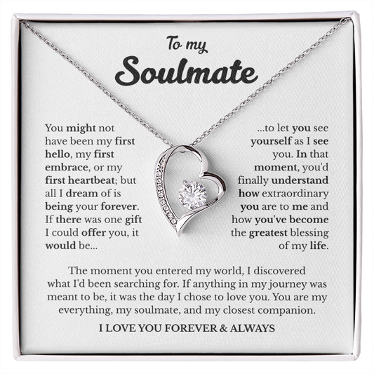 To My Soulmate | A Love Meant to Be | Forever Love Necklace
