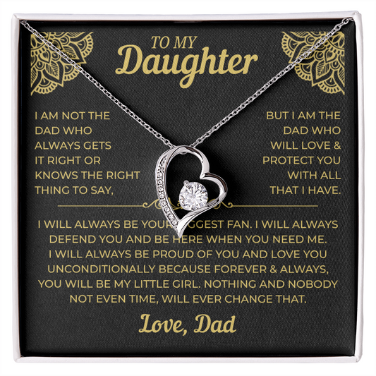 To My Daughter | Forever My Little Girl | Forever Love Necklace