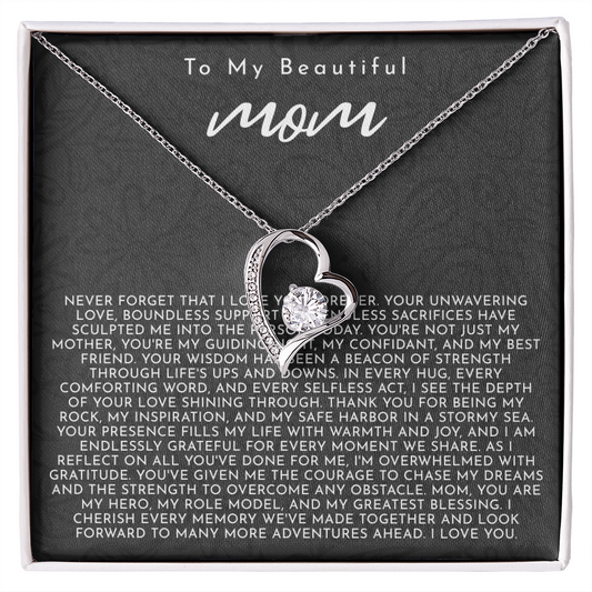 To My Mom | My Guiding Light | Forever Love Necklace
