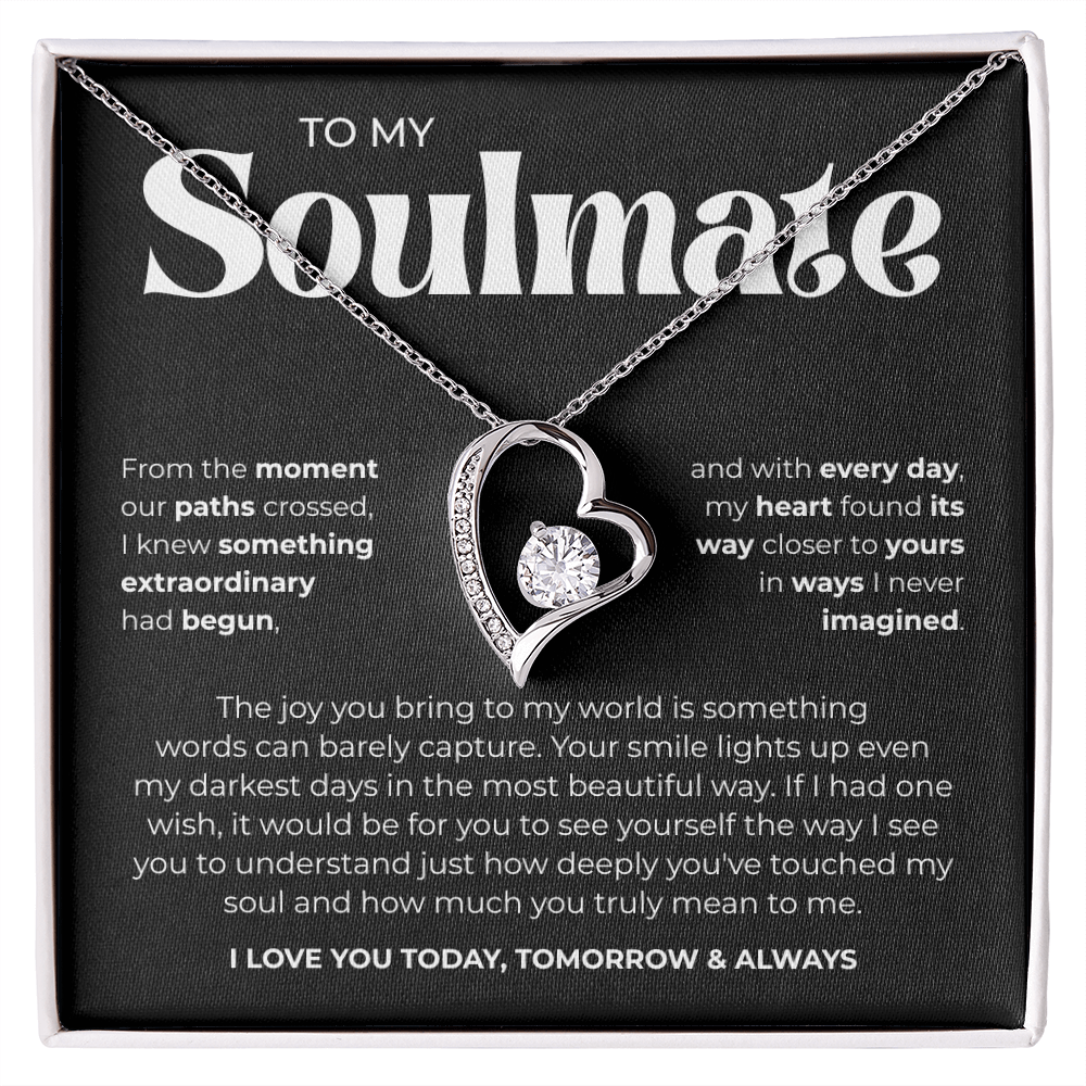 To My Soulmate | Our Story Is My Favorite | Forever Love Necklace