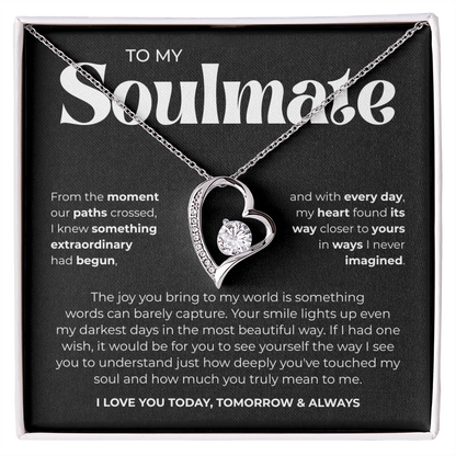 To My Soulmate | Our Story Is My Favorite | Forever Love Necklace