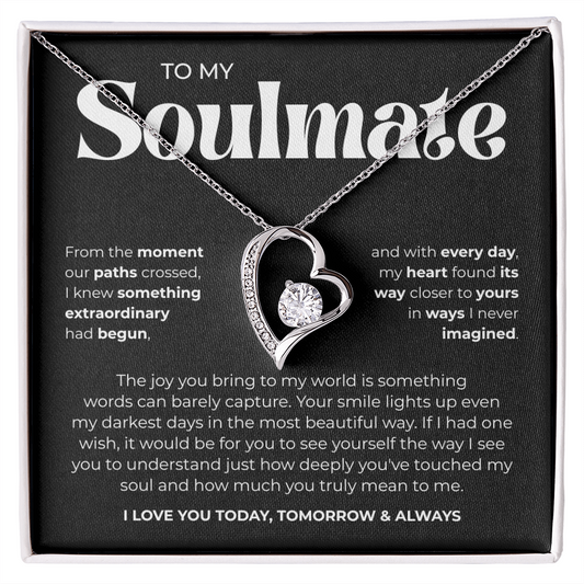 To My Soulmate | Our Story Is My Favorite | Forever Love Necklace