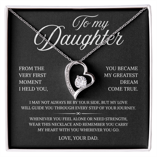 To My Daughter | A Father's Love That Guides You | Forever Love Necklace