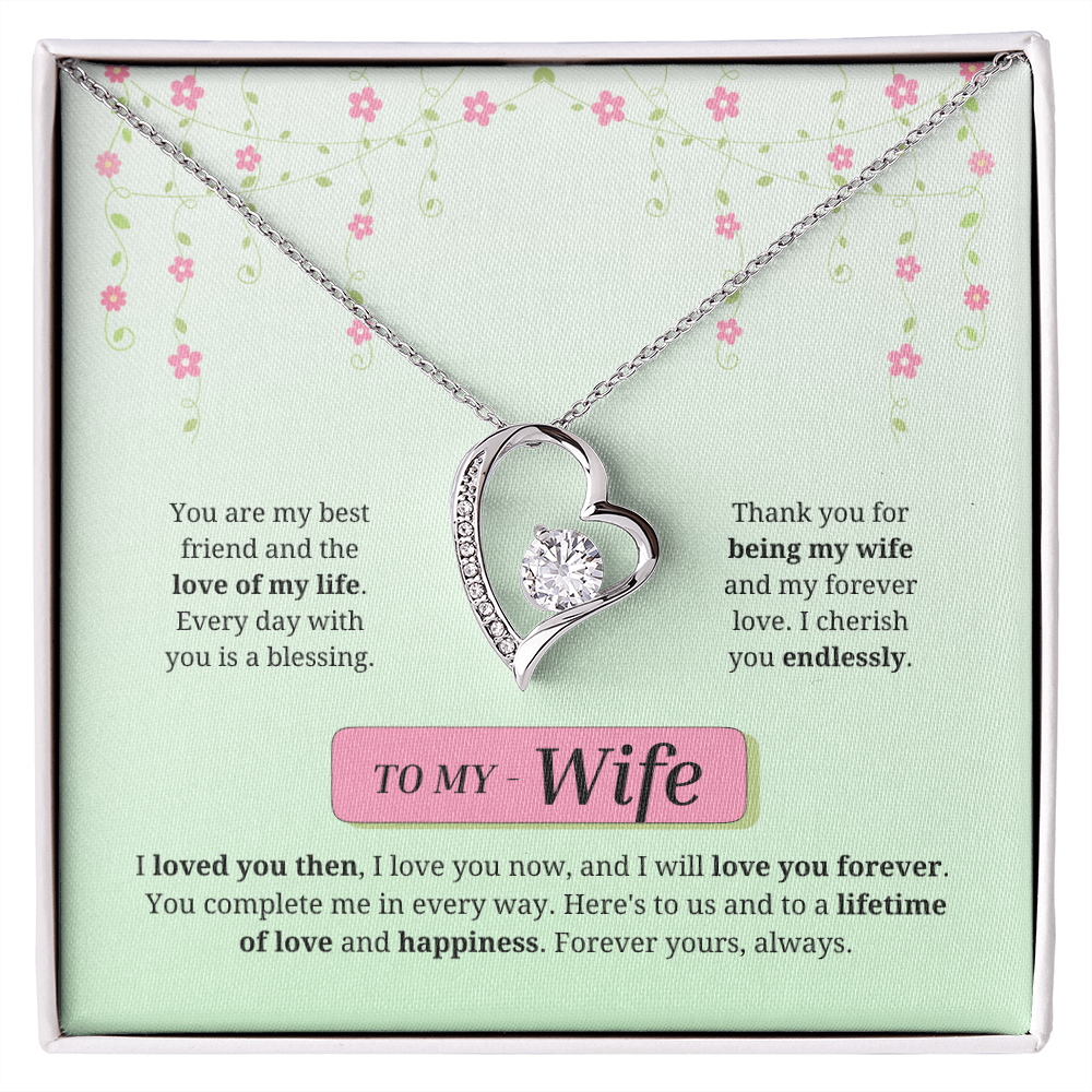 To My Wife | Loved You Then, Love You Forever | Forever Love Necklace