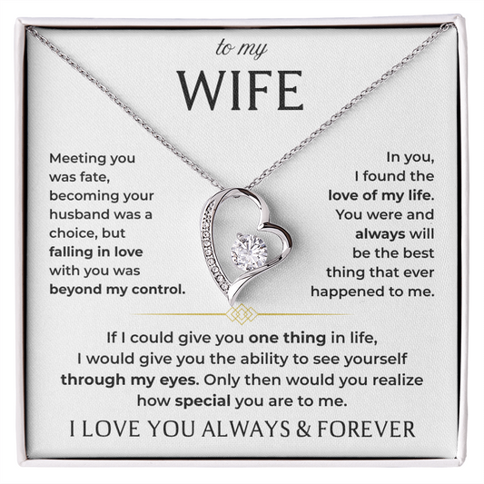 To My Wife | Love of My Life | Forever Love Necklace
