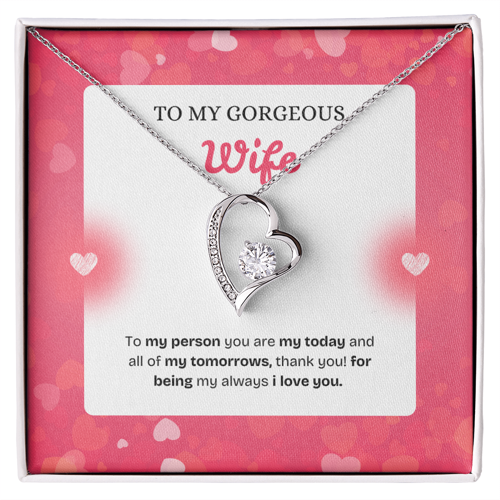 To My Wife | Thank You for Being My Forever | Forever Love Necklace