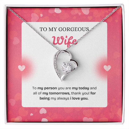 To My Wife | Thank You for Being My Forever | Forever Love Necklace