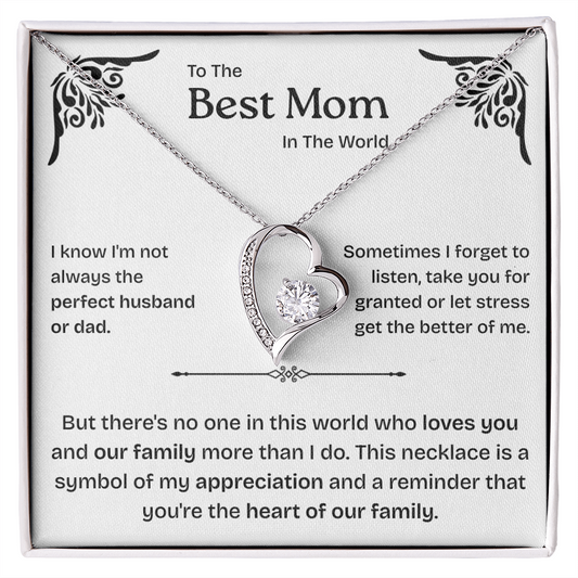 To My Mom | Heart of Family | Forever Love Necklace