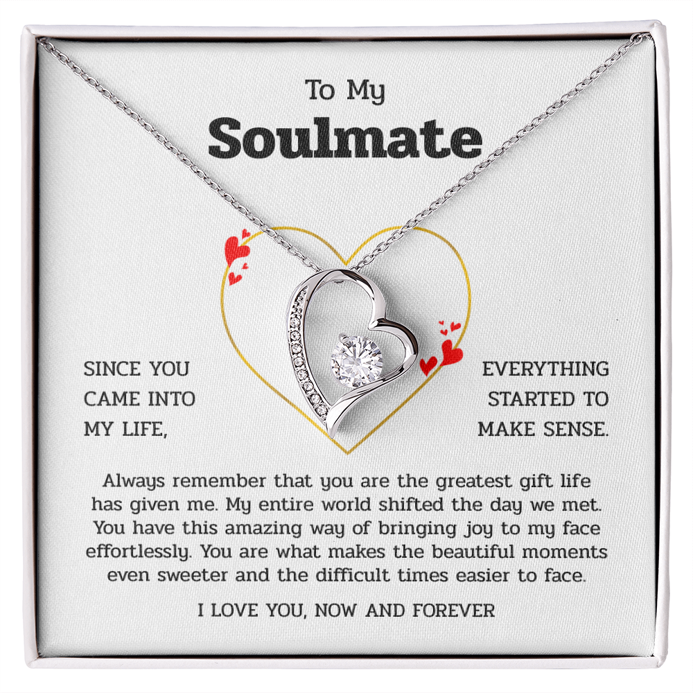 To My Soulmate | You Are My Greatest Gift | Forever Love Necklace