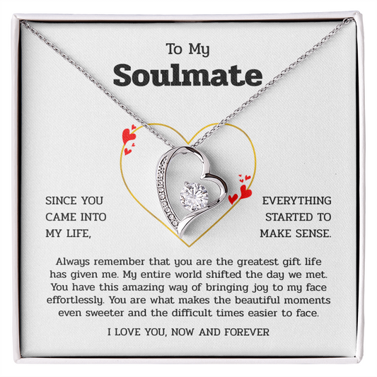To My Soulmate | You Are My Greatest Gift | Forever Love Necklace