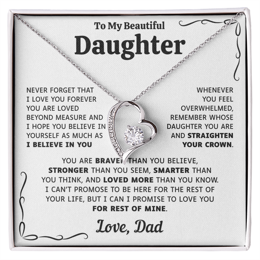 To My Daughter | Forever Loved Always | Forever Love Necklace