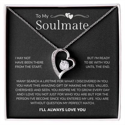 To My Soulmate | My Perfect Match in Life | Forever Love Necklace
