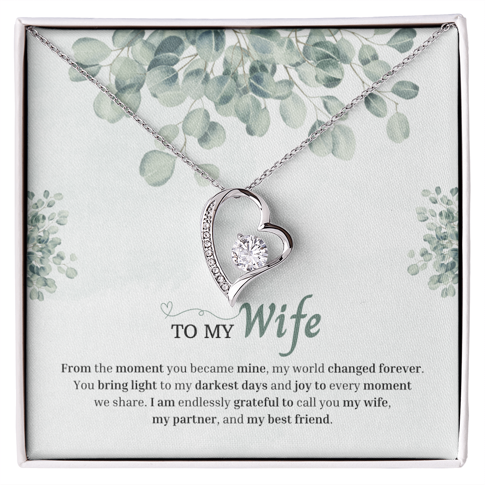 To My Wife | You Changed My World Forever | Forever Love Necklace