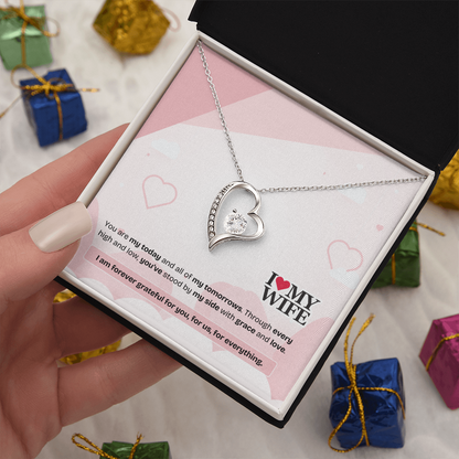 To My Wife | My Heart, My Strength, My Forever | Forever Love Necklace