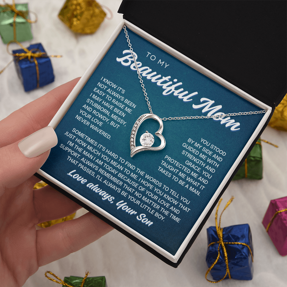 To My Beautiful Mom | Never Wavered Love | Forever Love Necklace
