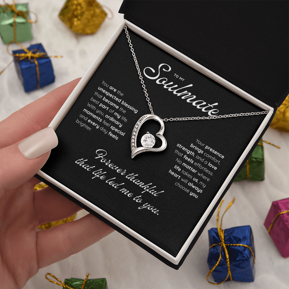 To My Soulmate | My Heart Found Its Match | Forever Love Necklace