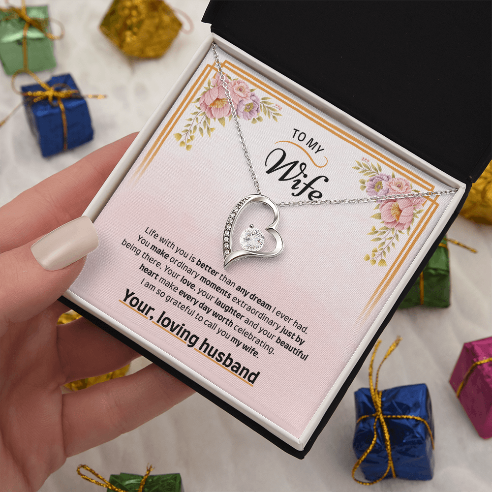 To My Wife | Grateful to Call You Mine | Forever Love Necklace