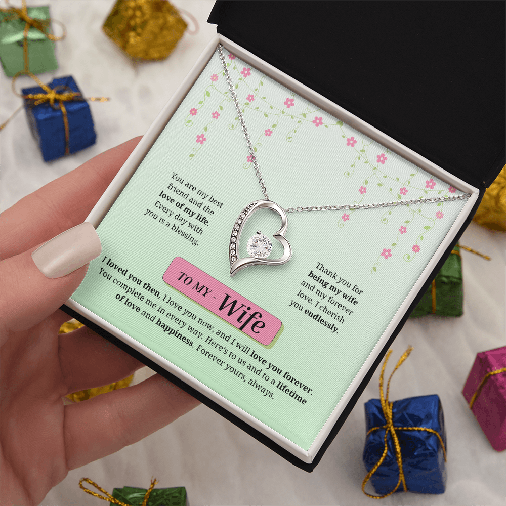 To My Wife | Loved You Then, Love You Forever | Forever Love Necklace