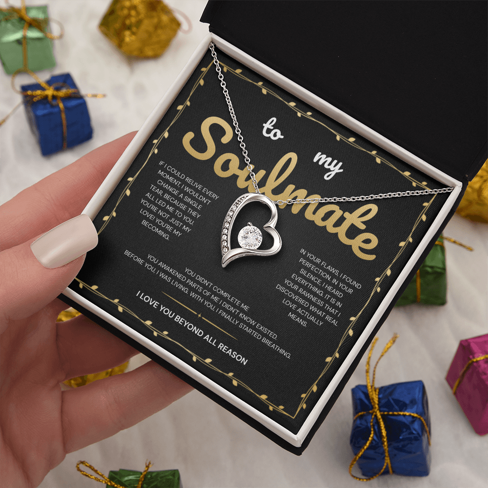 To My Soulmate | My Heart Found Its Forever With You | Forever Love Necklace