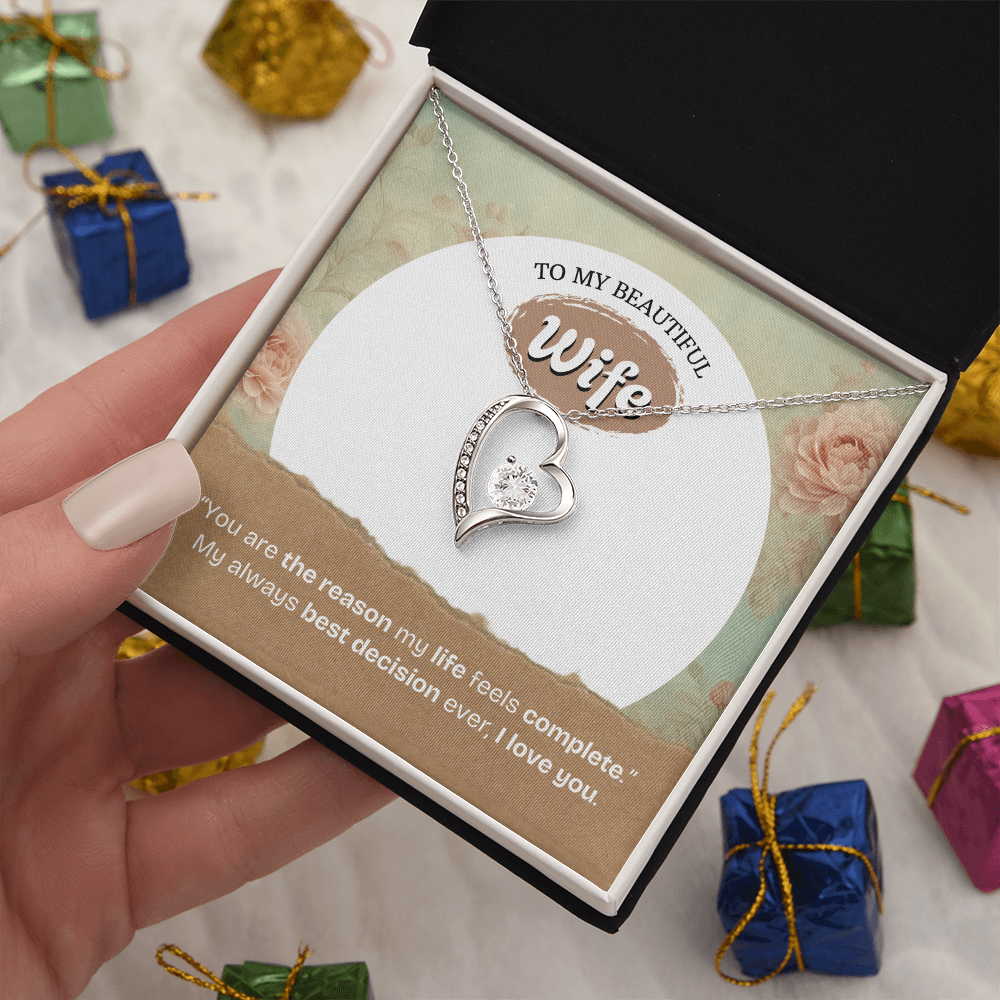 To My Wife | The Reason My Life Feels Complete | Forever Love Necklace