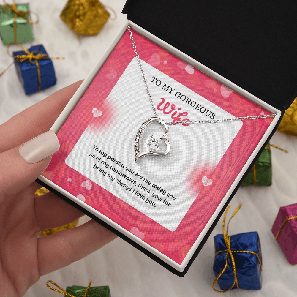 To My Wife | Thank You for Being My Forever | Forever Love Necklace