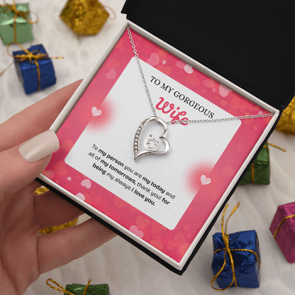 To My Wife | Thank You for Being My Forever | Forever Love Necklace