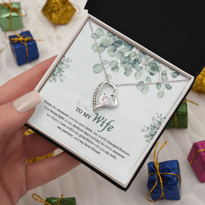 To My Wife | You Changed My World Forever | Forever Love Necklace