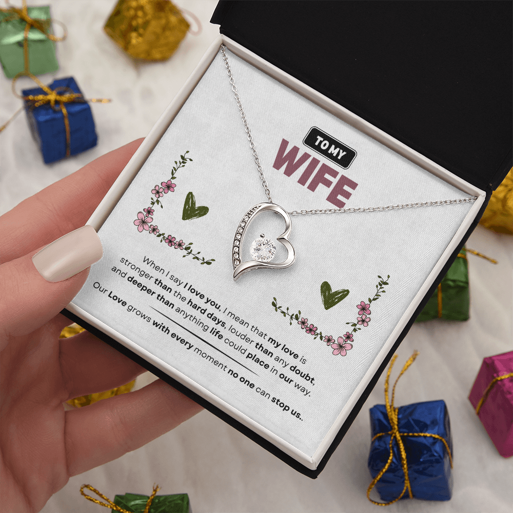 To My Wife | Love Is Stronger Than Anything | Forever Love Necklace