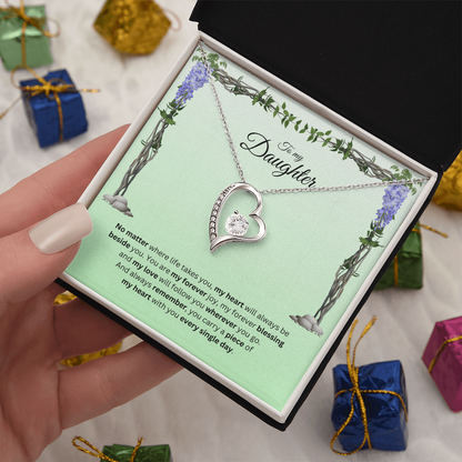 To My Daughter | Your Journey Inspires Me Always | Forever Love Necklace