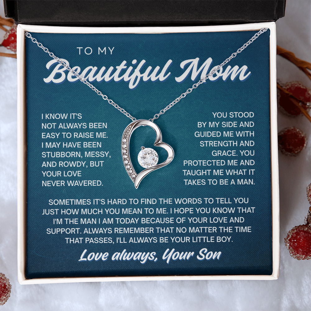 To My Beautiful Mom | Never Wavered Love | Forever Love Necklace