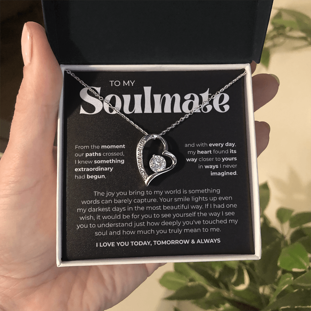 To My Soulmate | Our Story Is My Favorite | Forever Love Necklace