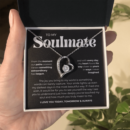 To My Soulmate | Our Story Is My Favorite | Forever Love Necklace