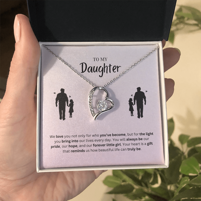 To My Daughter | You Make Life More Beautiful | Forever Love Necklace