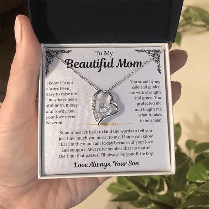 To My Beautiful Mom | Endless Love Always | Forever Love Necklace