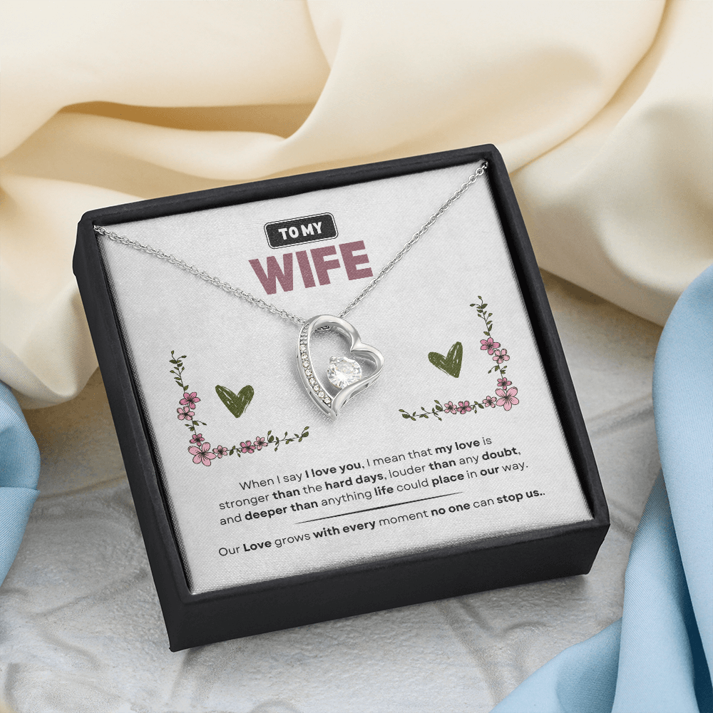 To My Wife | Love Is Stronger Than Anything | Forever Love Necklace
