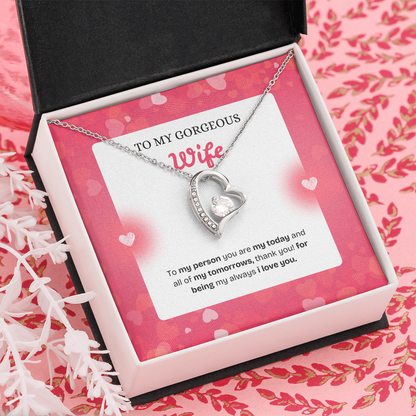 To My Wife | Thank You for Being My Forever | Forever Love Necklace