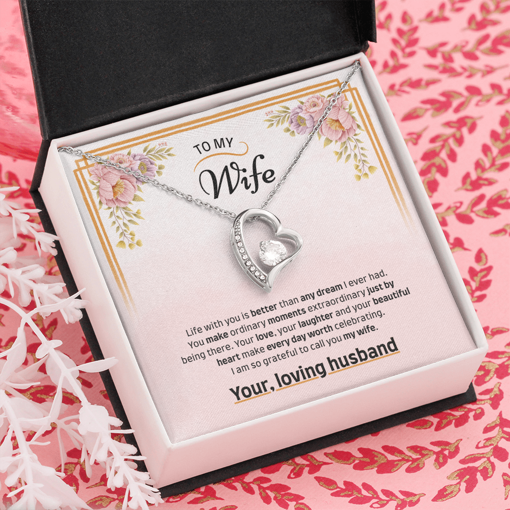 To My Wife | Grateful to Call You Mine | Forever Love Necklace