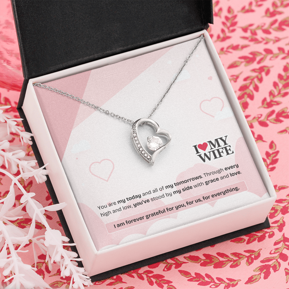 To My Wife | My Heart, My Strength, My Forever | Forever Love Necklace